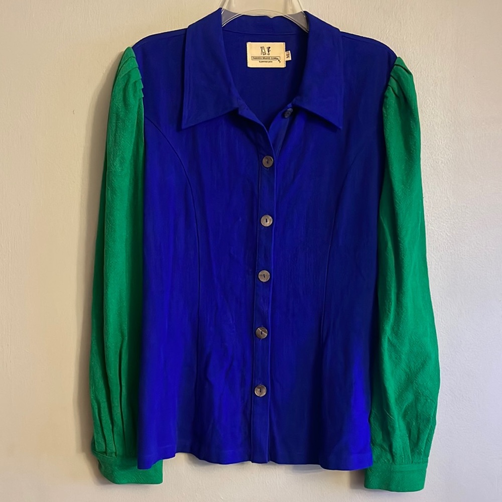 Fashion Brand Company by Penelope Gazin button down with puffy sleeves